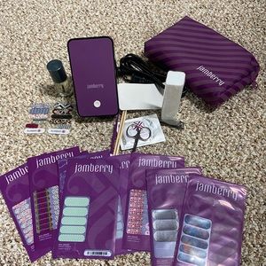 Jamberry nail kit and nail stickers.